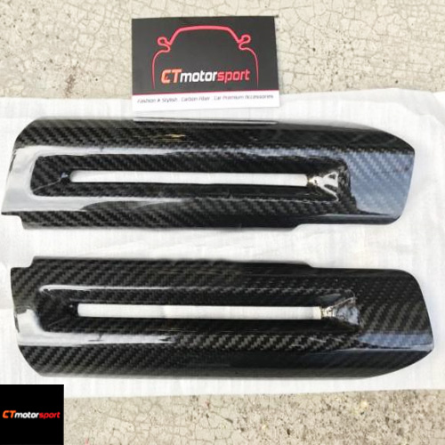 Ford Mustang Carbon Fiber Door Armrest Trim 2pcs 